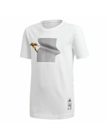 Maglia a Maniche Corte Bambino Adidas Sportswear Iron Man Graphic Bianco