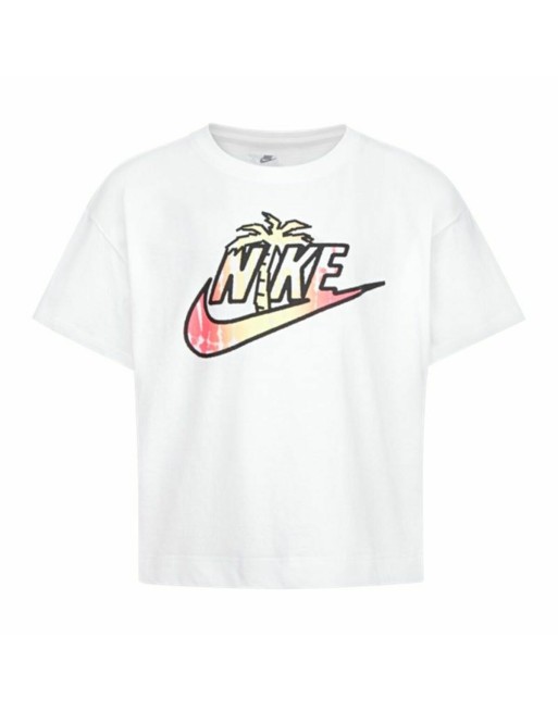 Maglia a Maniche Corte per Bambini Nike Knit Bianco