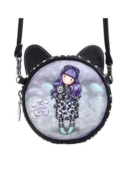 Shoulder Bag Gorjuss Smitten kitten Black White (13,5 x 5,5 x 13,5 cm)