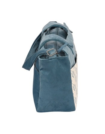 Sac à langer Safta Leaves Turquoise (46 x 26 x 15 cm)