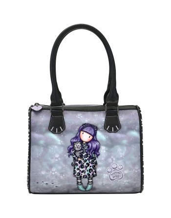 Handtasche Gorjuss Smitten kitten Schwarz Weiß (28 x 22 x 13 cm)