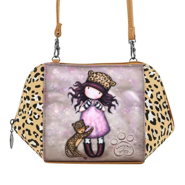 Skuldertaske Gorjuss Leopard (26 x 15,5 x 9,5 cm)