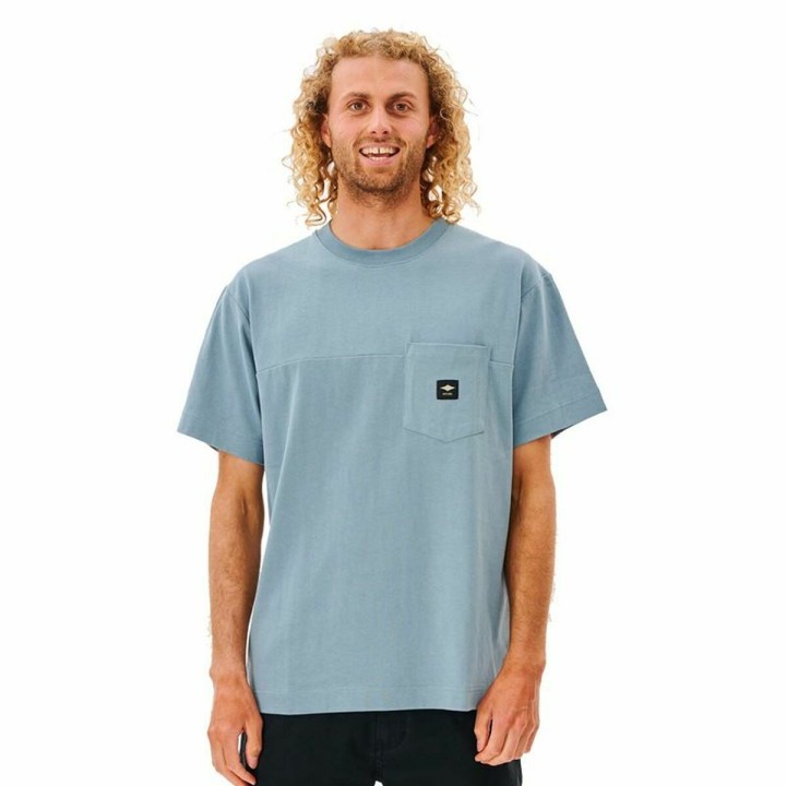 Kortærmet T-shirt til Mænd Rip Curl Pocket Quality Surf  Blå