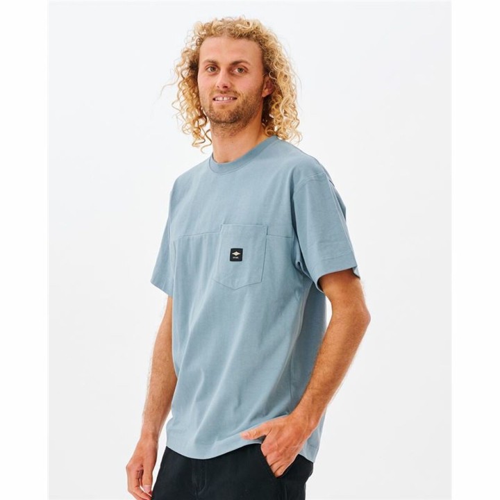 Kortærmet T-shirt til Mænd Rip Curl Pocket Quality Surf  Blå