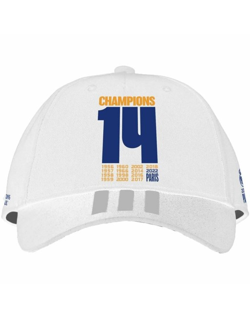 Sports Cap Adidas Real Madrid UCL Champions White (One size)