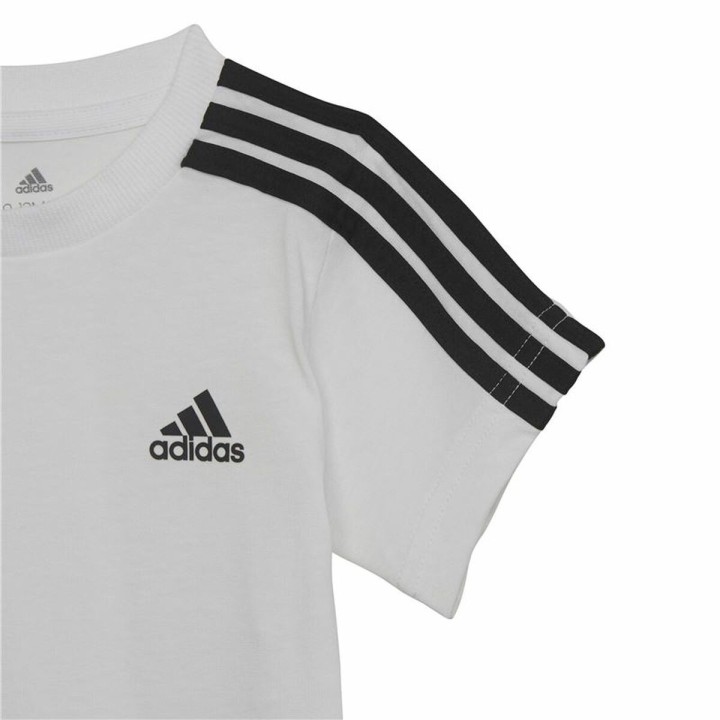 Sportstøj til Baby Adidas Three Stripes Sort Hvid