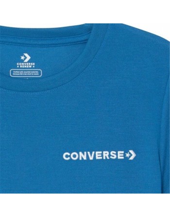 Maglia a Maniche Corte Bambino Converse Field Surplus Azzurro