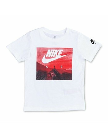 Camiseta de Manga Corta Infantil Nike Air View Blanco