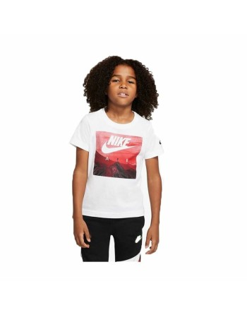 Maglia a Maniche Corte per Bambini Nike Air View Bianco