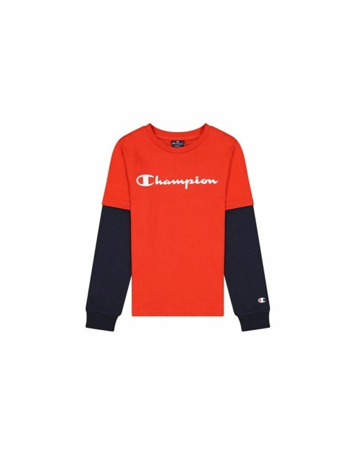 Langærmet T-shirt til Børn Champion Rød