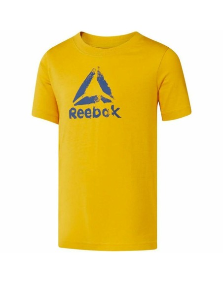Kortærmet T-shirt til Børn Reebok Elemental Gul