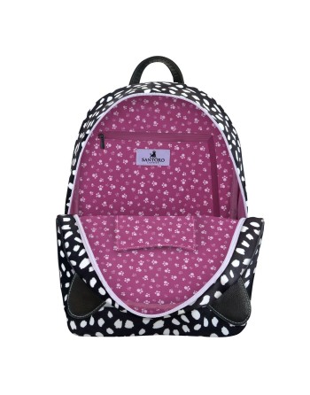 Sac à dos Casual Gorjuss Smitten kitten Noir Blanc (25,5 x 31 x 10 cm)