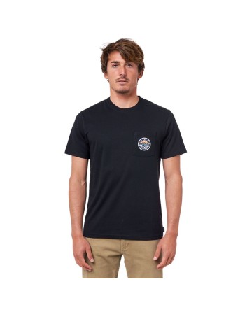 Maglia a Maniche Corte Uomo Rip Curl Horizon Badge Nero Uomo