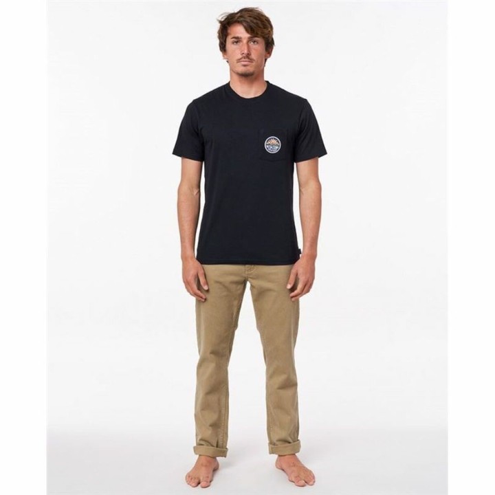Kortærmet T-shirt til Mænd Rip Curl Horizon Badge Sort Mænd