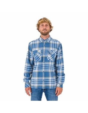 Herren Langarm-Hemd Hurley Santa Cruz Blau