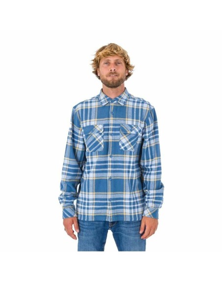 Camicia a Maniche Lunghe Uomo Hurley Santa Cruz Azzurro