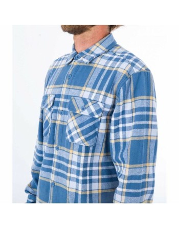 Camicia a Maniche Lunghe Uomo Hurley Santa Cruz Azzurro