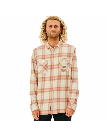 Camicia a Maniche Lunghe Uomo Rip Curl Salt Walter Culture Beige