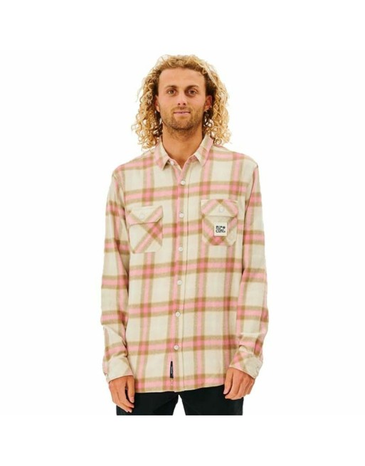 Camicia a Maniche Lunghe Uomo Rip Curl Salt Walter Culture Beige