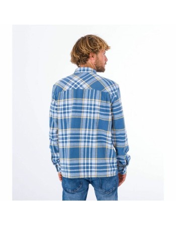 Camicia a Maniche Lunghe Uomo Hurley Santa Cruz Azzurro