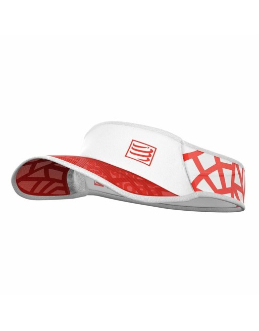 Visiera Compressport Spider Web Ultralight Rosso Taglia unica