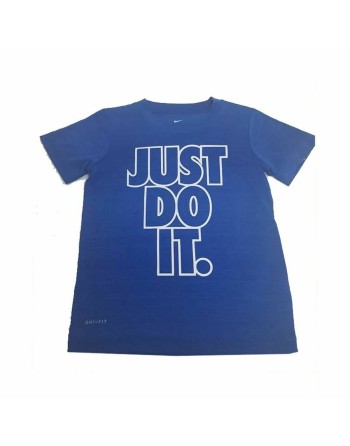 Maglia a Maniche Corte per Bambini Nike Verbaige Azzurro