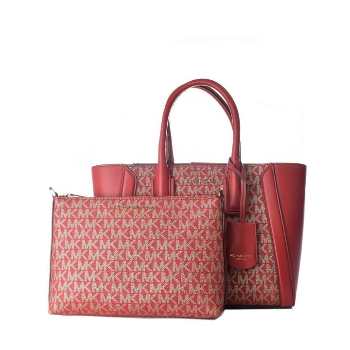 Håndtasker til damer Michael Kors 35F2G6KC5V-CHILI-GLD Rød 24 x 18 x 8 cm