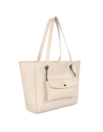 Håndtasker til damer Laura Ashley RELIEF-QUILTED-CREAM Flødefarvet 30 x 30 x 10 cm