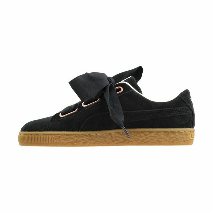 Sportssneakers til damer Puma  Basket Heart Corduroy Sort