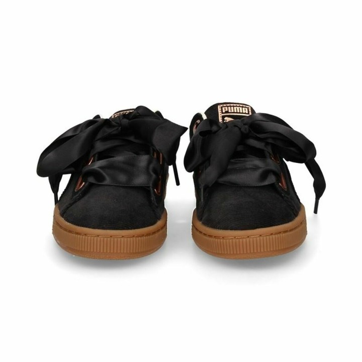 Scarpe Sportive da Donna Puma  Basket Heart Corduroy Nero