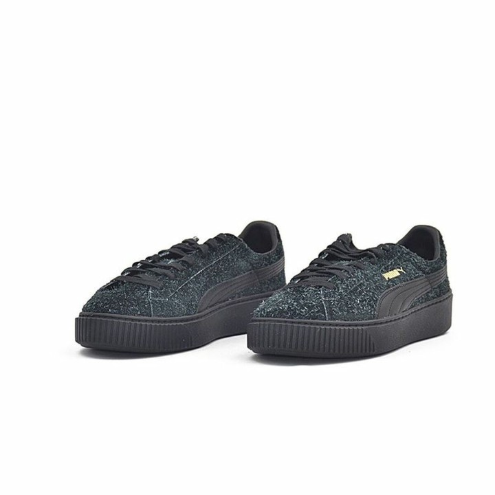 Sportssneakers til damer Puma Suede Platform Eletal Sort