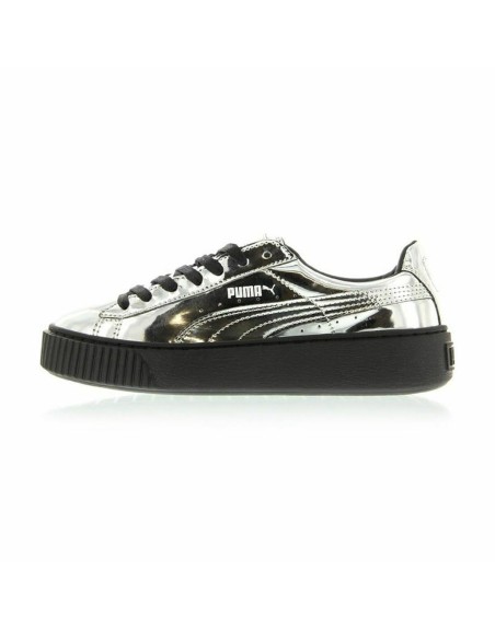 Zapatillas Deportivas Mujer Puma Basket Platform Metallic  Gris claro