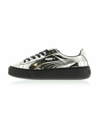 Zapatillas Deportivas Mujer Puma Basket Platform Metallic  Gris claro