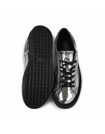 Laufschuhe für Damen Puma Basket Platform Metallic  Hellgrau