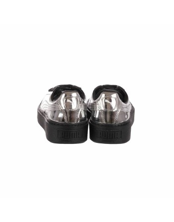 Laufschuhe für Damen Puma Basket Platform Metallic  Hellgrau