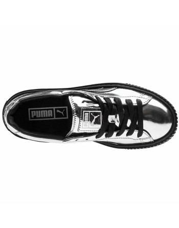 Zapatillas Deportivas Mujer Puma Basket Platform Metallic  Gris claro
