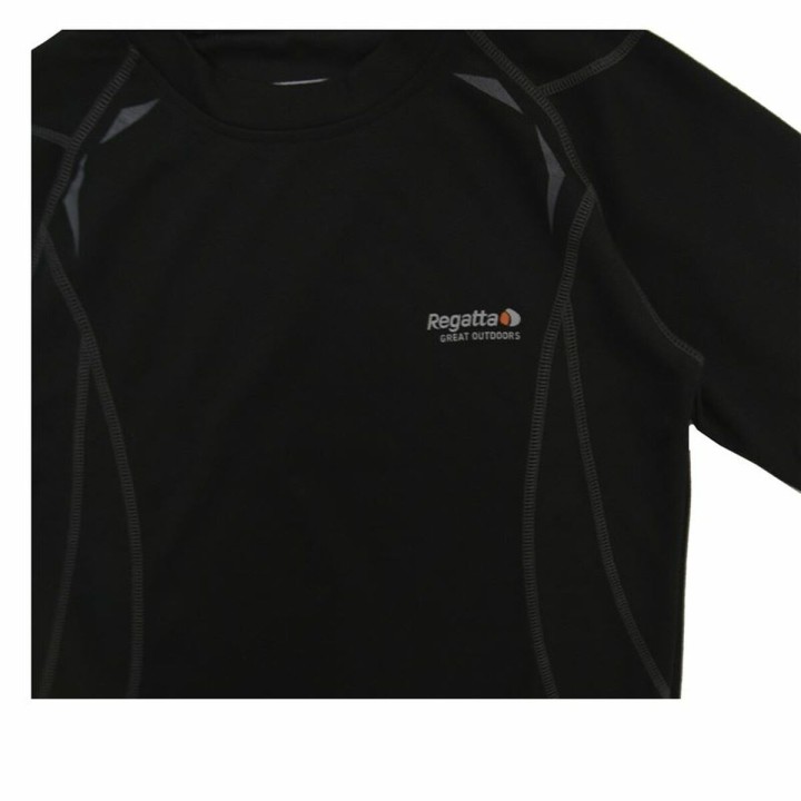 Termisk T-shirt til Børn Regatta Sort