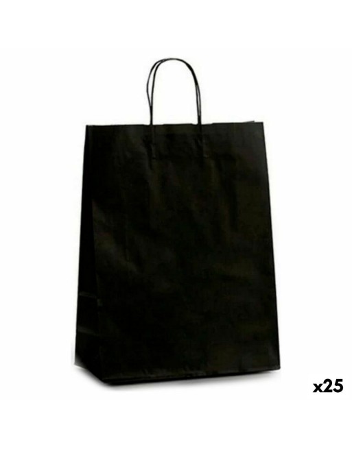 Busta di Carta Nero (12 x 52 x 32 cm) (25 Unità)