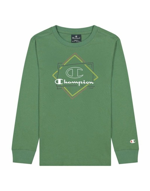 Maglia a Maniche Lunghe per Bambini Champion Athletic Crewneck  Verde