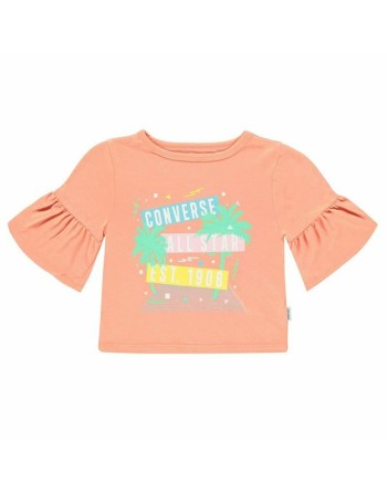 T shirt à manches courtes Enfant Converse  Ruffle  Saumon