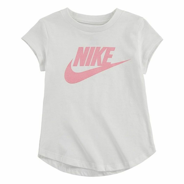 Børne Kortærmet T-shirt Nike Futura SS Hvid