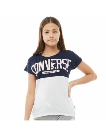 Maglia a Maniche Corte per Bambini Converse Worldwide Blu scuro
