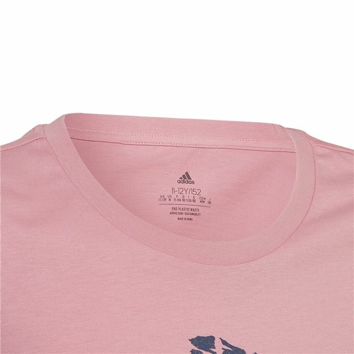 Børne Kortærmet T-shirt Adidas  Graphic  Pink