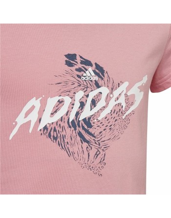 Maglia a Maniche Corte per Bambini Adidas  Graphic  Rosa