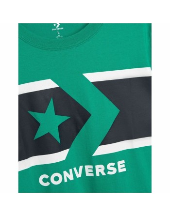 Maglia a Maniche Corte per Bambini Converse Stripe Star Chevron  Verde