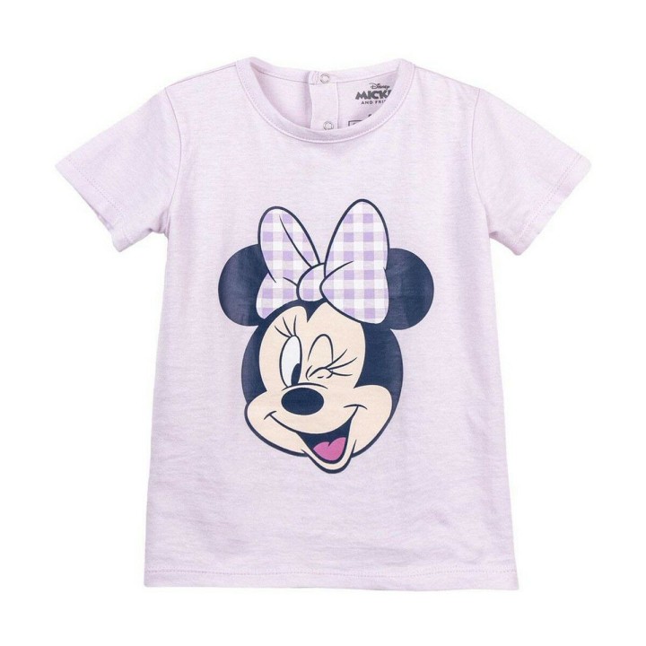Børne Kortærmet T-shirt Minnie Mouse Lilla
