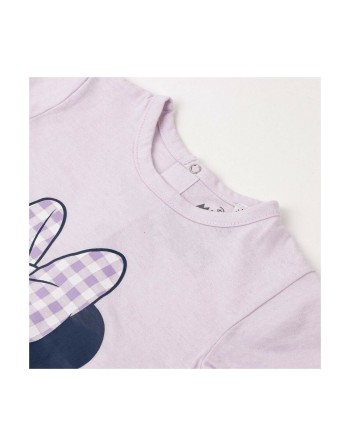 Maglia a Maniche Corte per Bambini Minnie Mouse Viola
