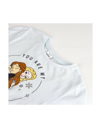 Kurzarm-T-Shirt für Kinder Frozen Hellblau