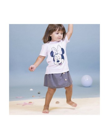Maglia a Maniche Corte per Bambini Minnie Mouse Viola
