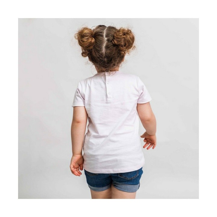 Camiseta de Manga Corta Infantil Minnie Mouse Morado
